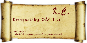 Krompaszky Célia névjegykártya
